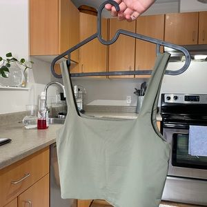 Olive Green Crop top -S